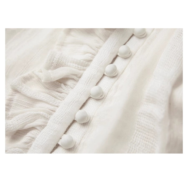 Royal Jacquard Ribbon Blouse