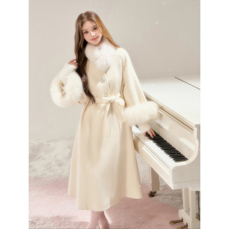 Elegant Girl's Fur Coat