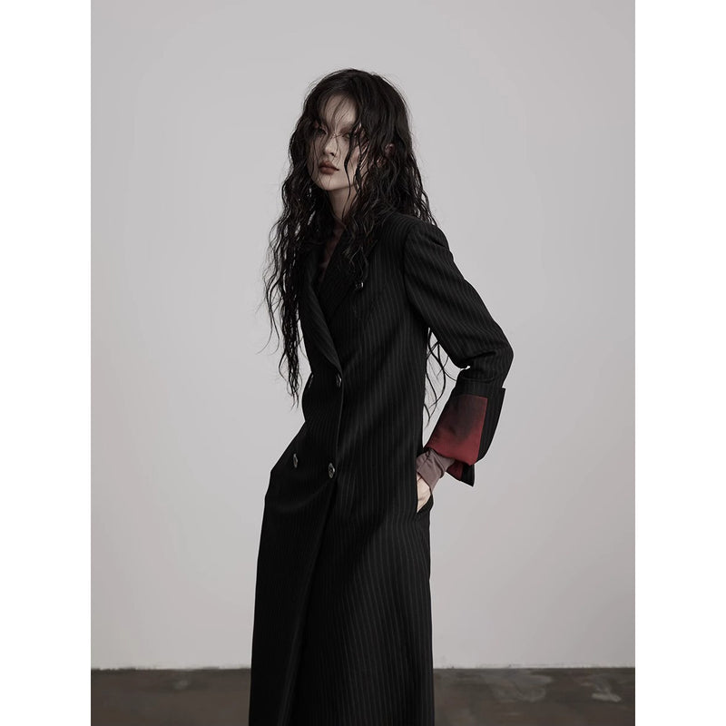 Pinstripe Long Tailored Coat