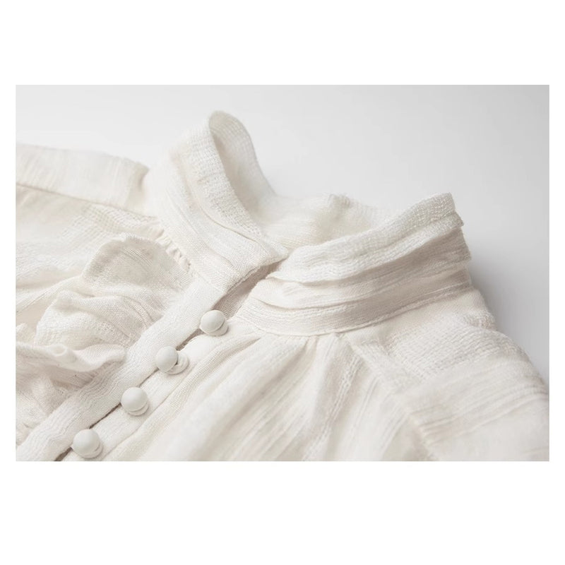 Royal Jacquard Ribbon Blouse