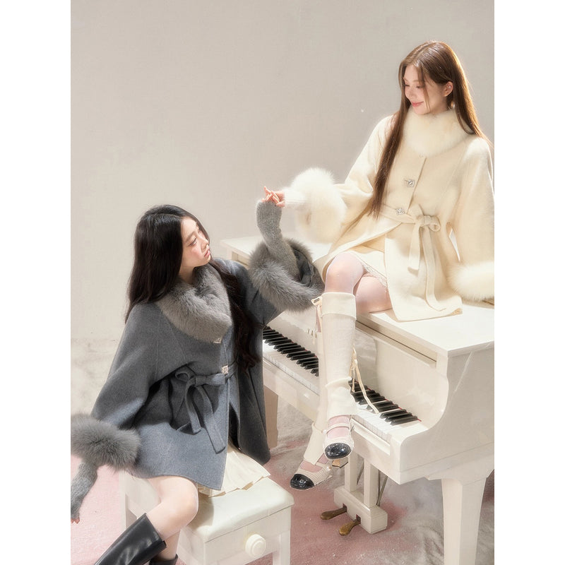 Elegant Girl's Fur Coat