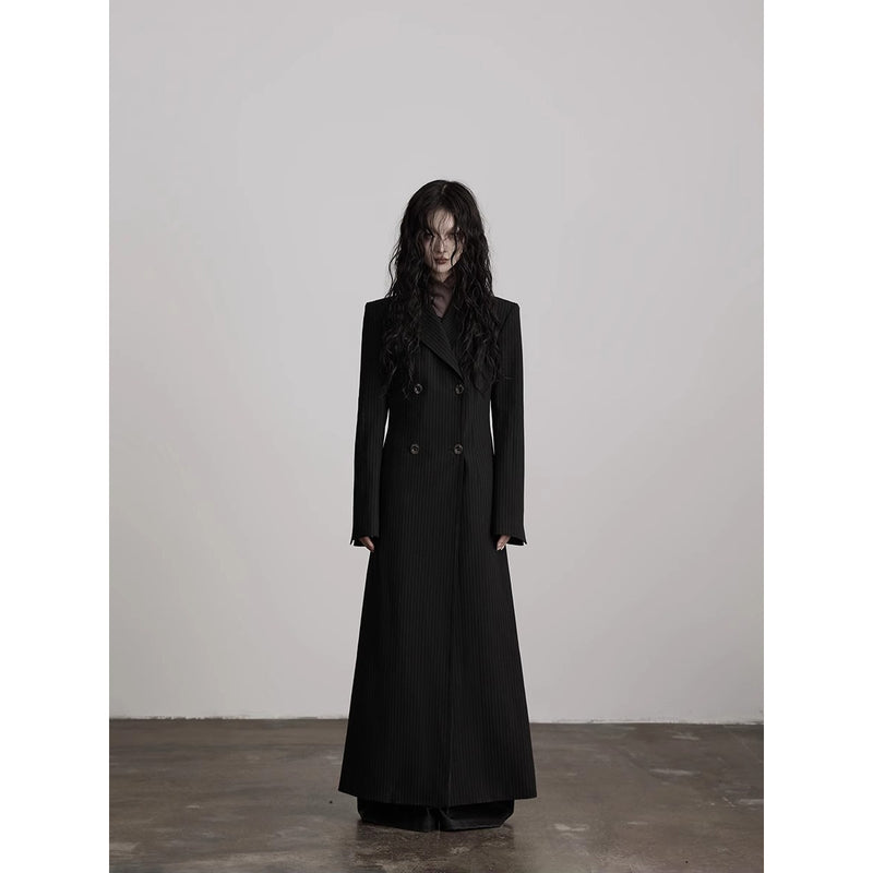 Pinstripe Long Tailored Coat