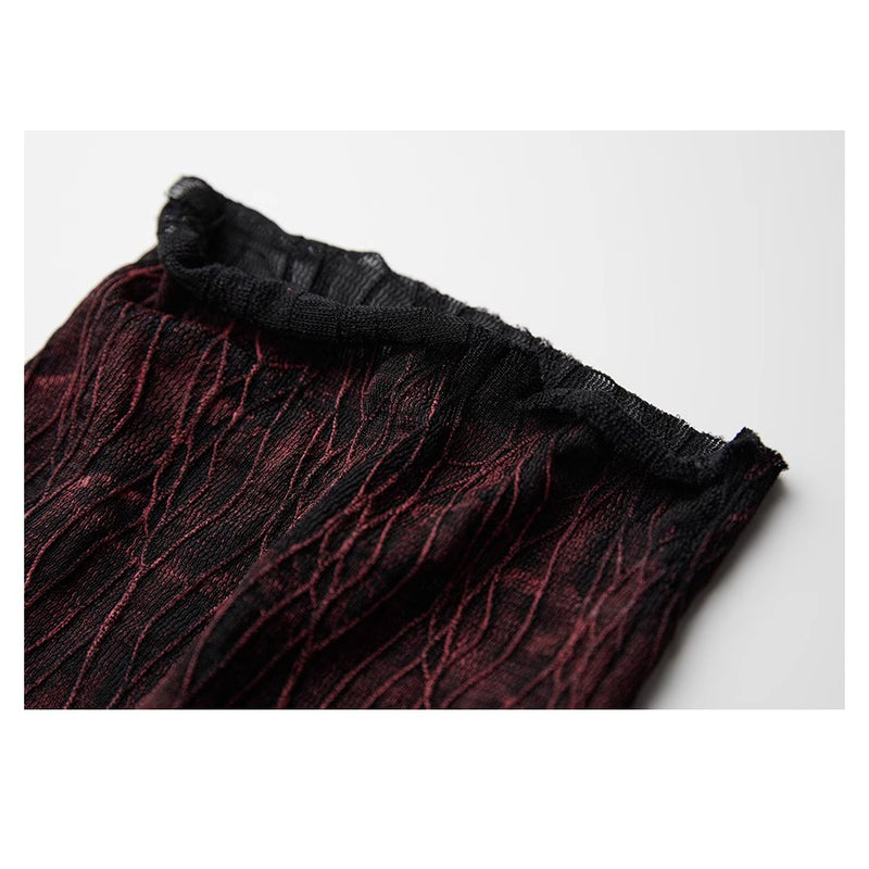 Red Flame Lace High Neck Top