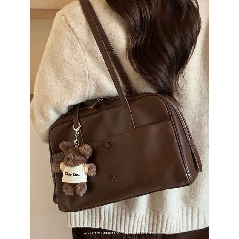 Brown Retro Pillow Bag