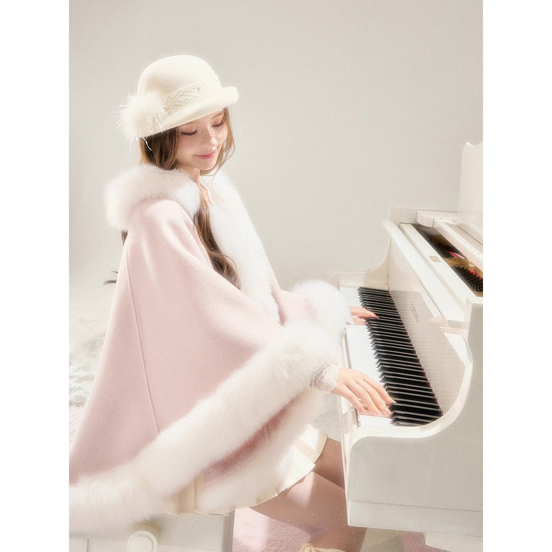Romantic Fur Cape Coat