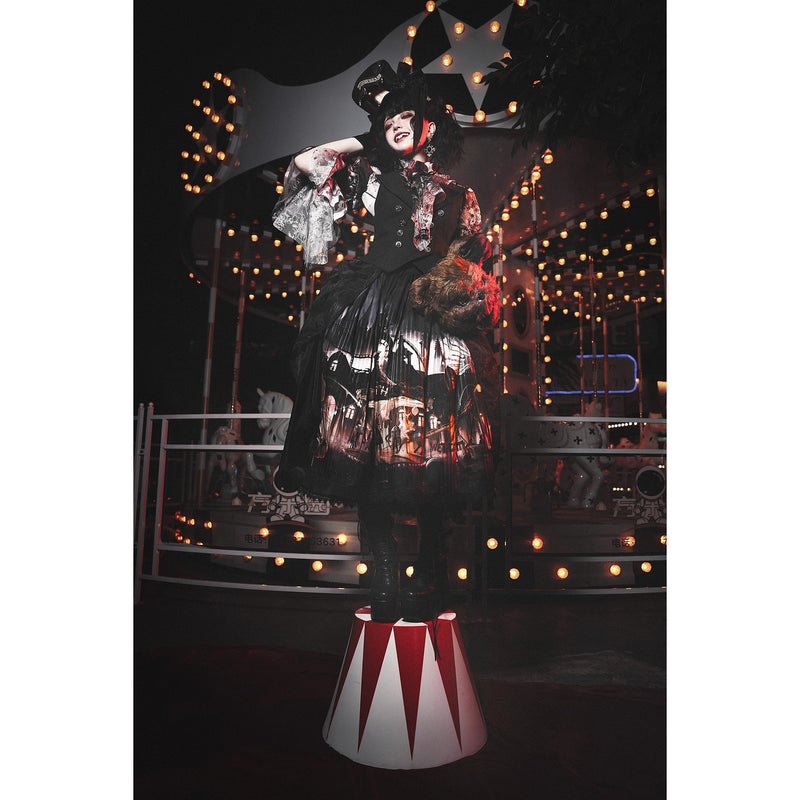 血塗れのお嬢様のキャバリアブラウス - Dark Red[2026年2月下旬-3月下旬発送予定]