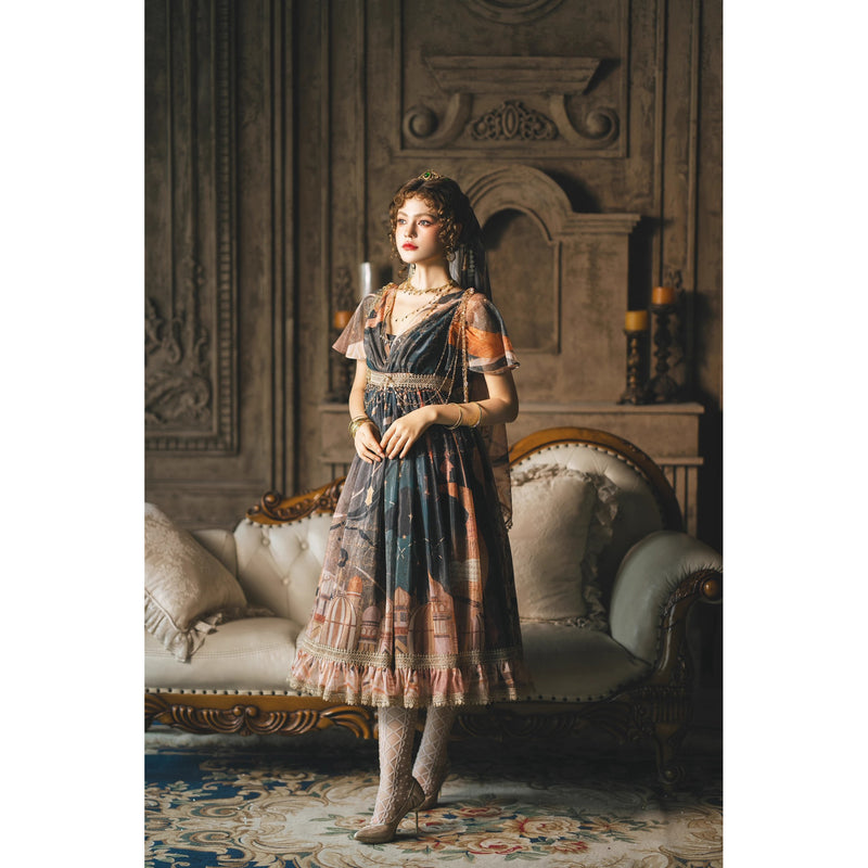 星降る夜のエンパイアワンピース[2026年3月中旬-4月上旬発送予定]