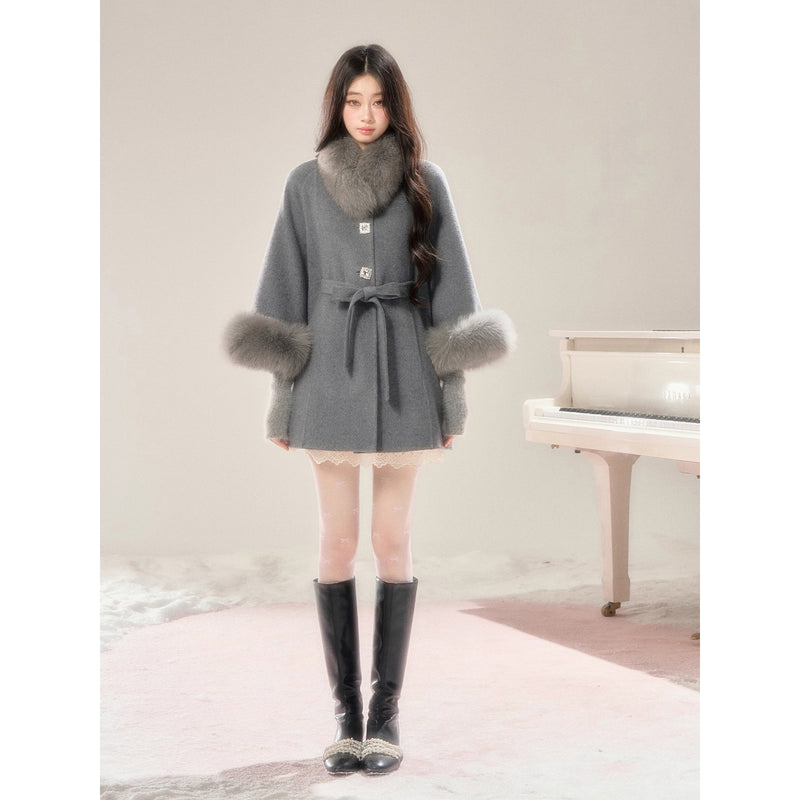 Elegant Girl's Fur Coat