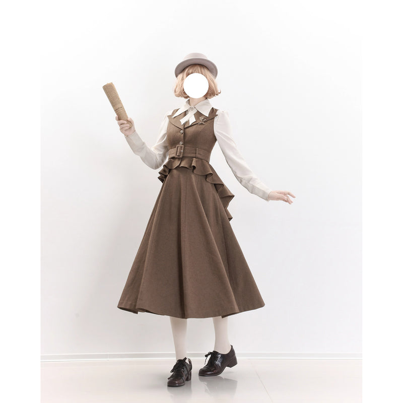 Wizarding World British Tail Vest and Strap Skirt - Brown