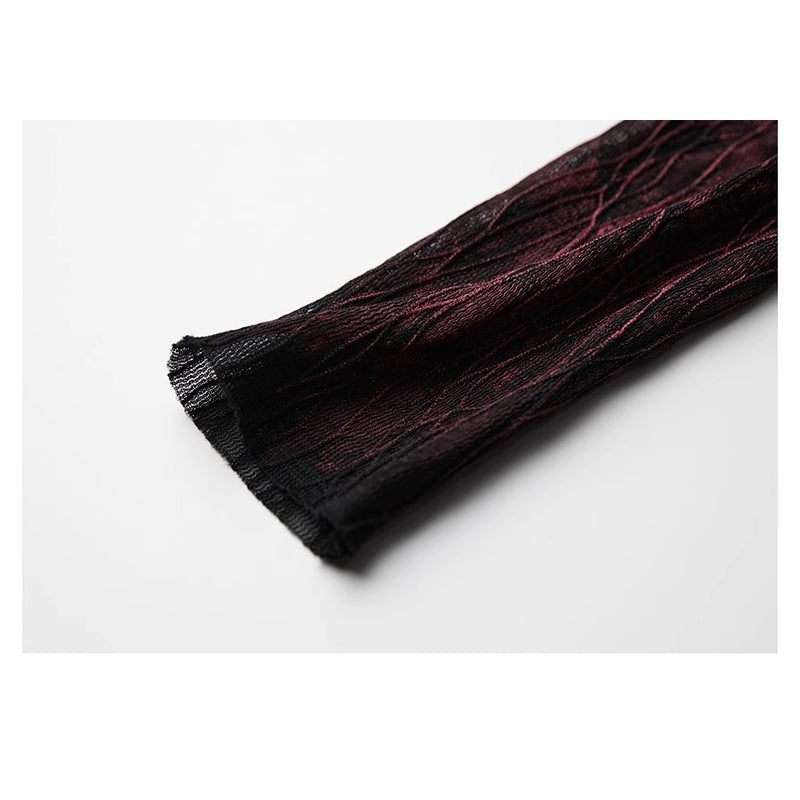 Red Flame Lace High Neck Top