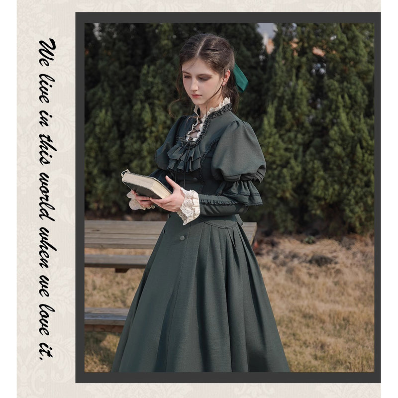 伯爵夫人のクラシカルワンピース - Ever Green[2025年10月中旬-11月中旬発送予定]