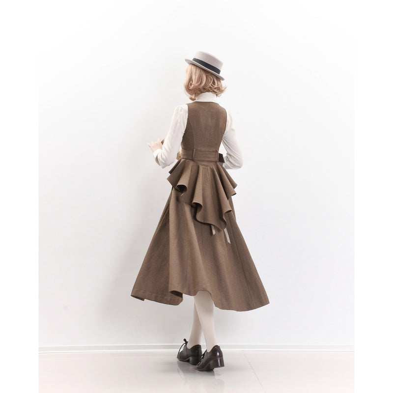 Wizarding World British Tail Vest and Strap Skirt - Brown