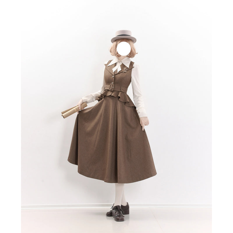 Wizarding World British Tail Vest and Strap Skirt - Brown