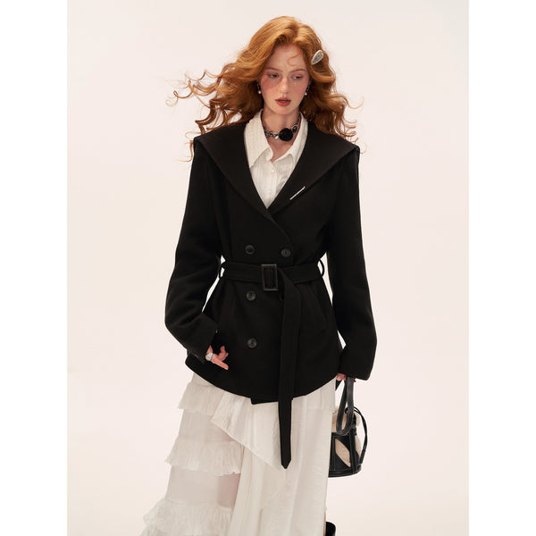Black Double-breasted Sailor Jacket