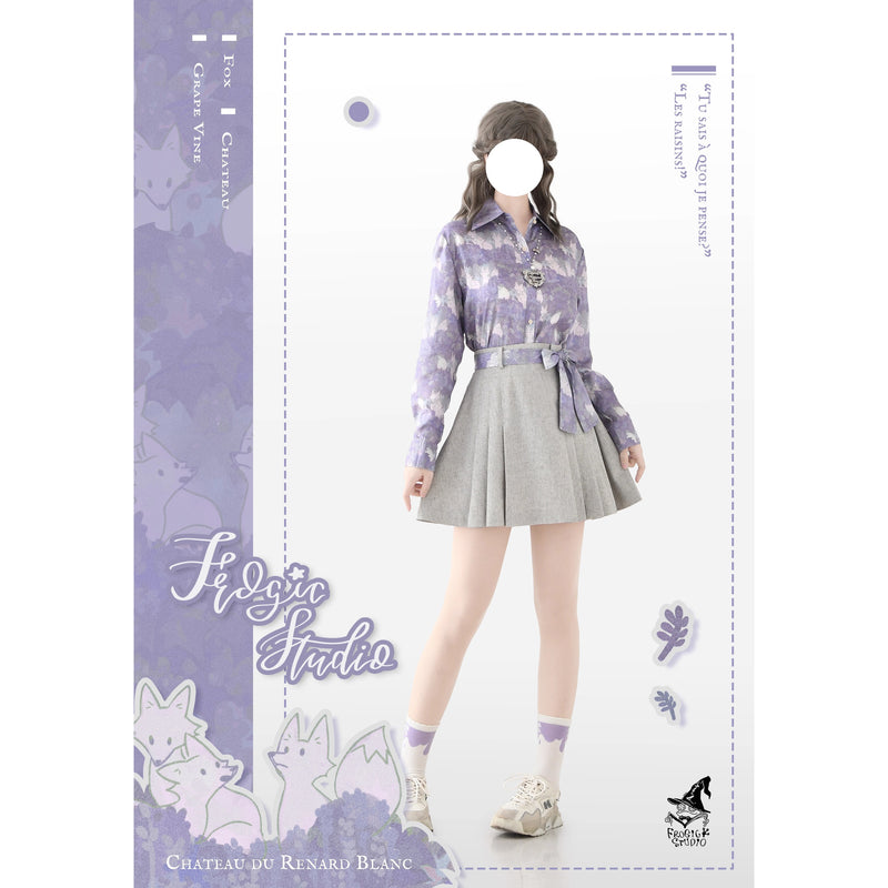 童話のお嬢様のプリーツスカート