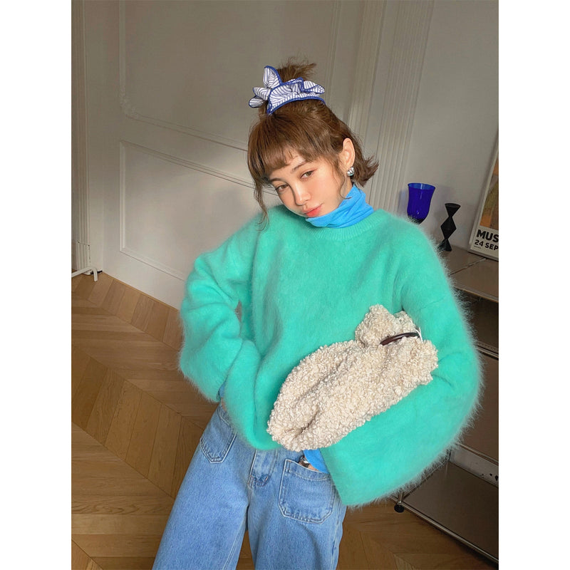 Turquoise Blue Soft Knit Sweater