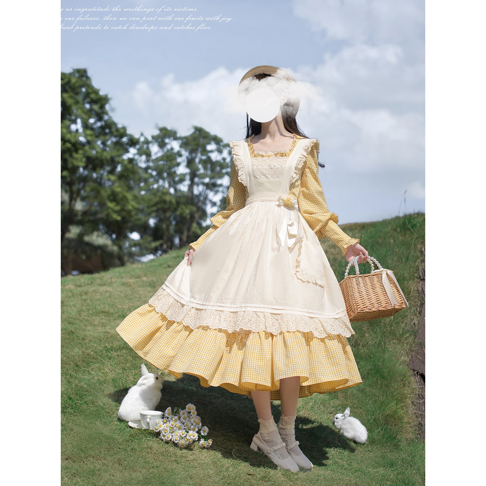 チビトラ★レトロワンピ3点まとめ 蒲公英色のレトロワンピースとエプロン – ManusMachina