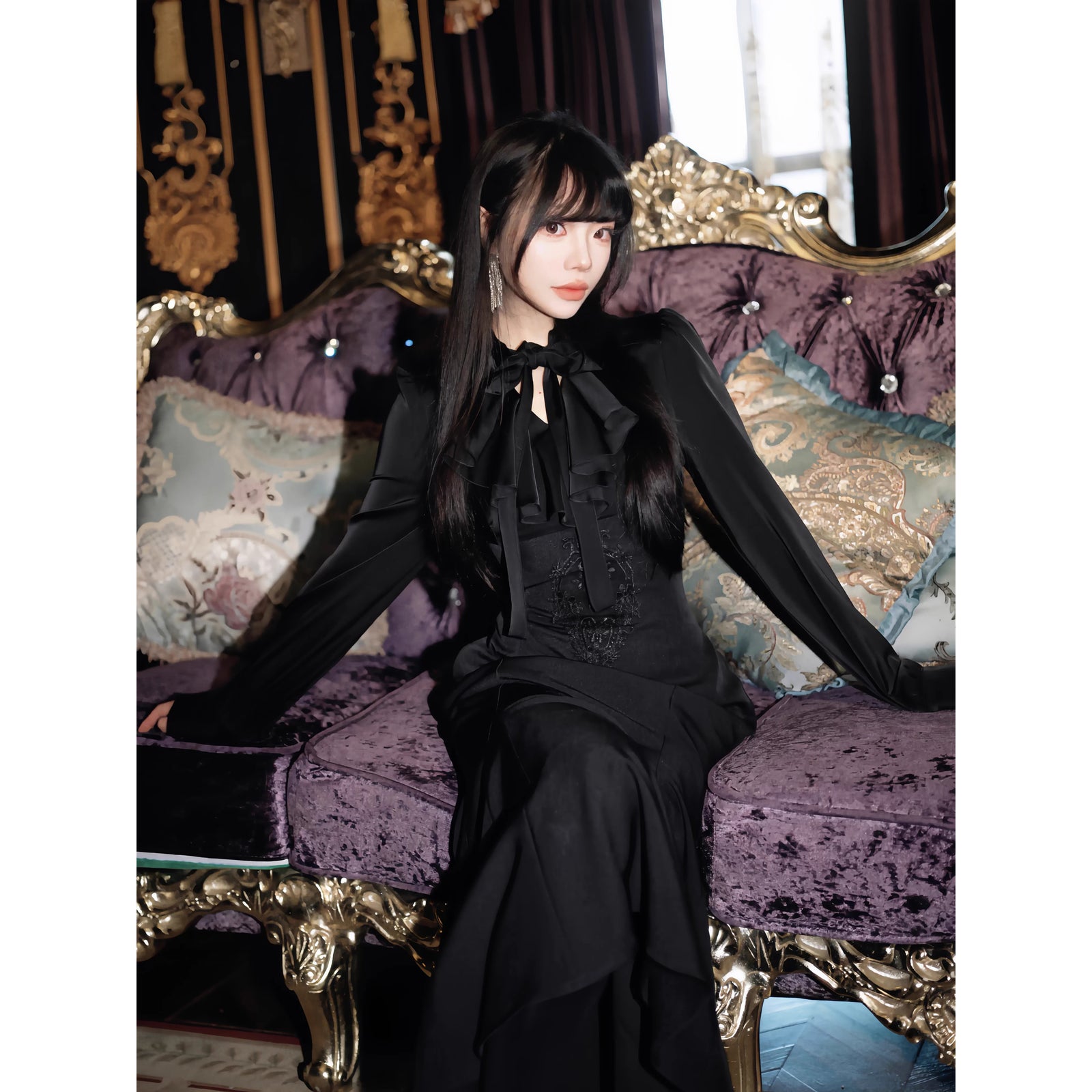 黒のお嬢様のマーメイドワンピース – ManusMachina