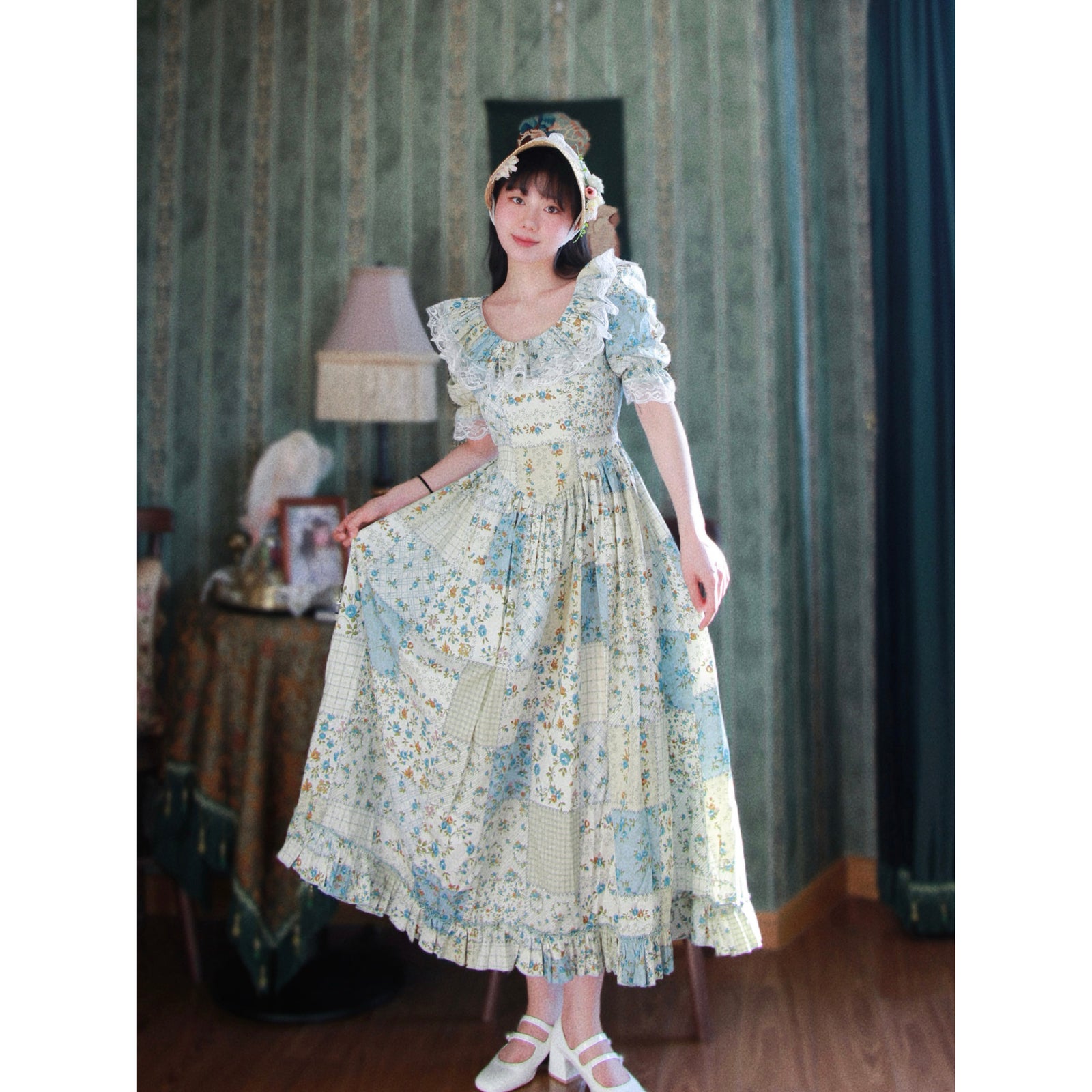 60s-70s vintage パッチワーク柄 ワンピース B02_3480_600x600_crop_center.