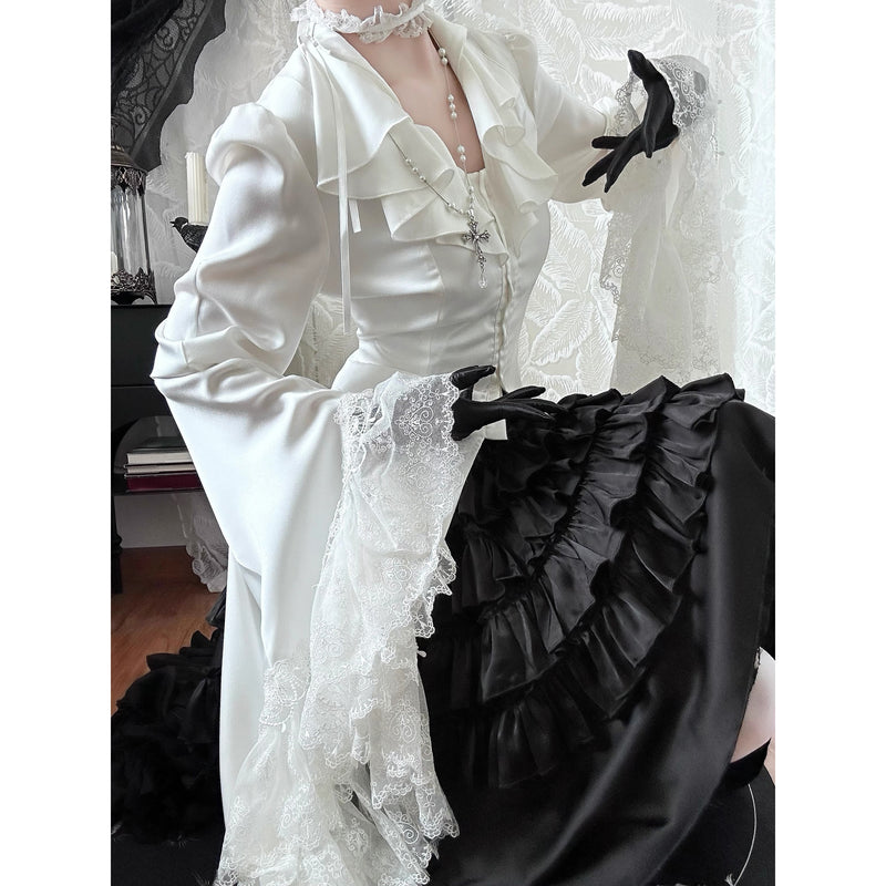 王侯貴族のゴシックブラウス - White[2026年2月下旬-3月下旬発送予定]