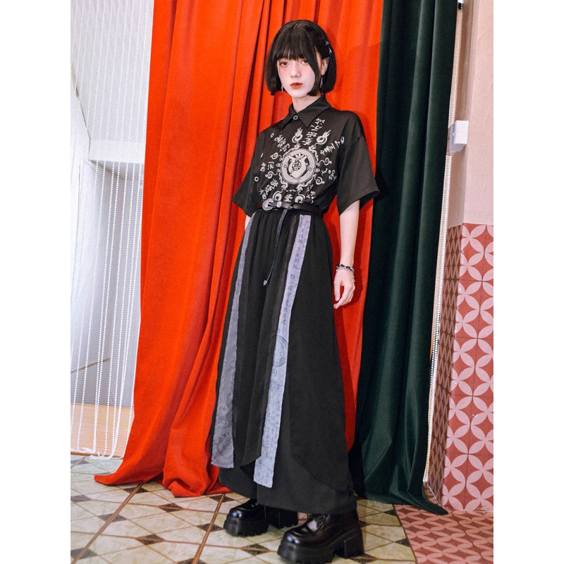 漆黒の退魔師アシンメトリーシャツ