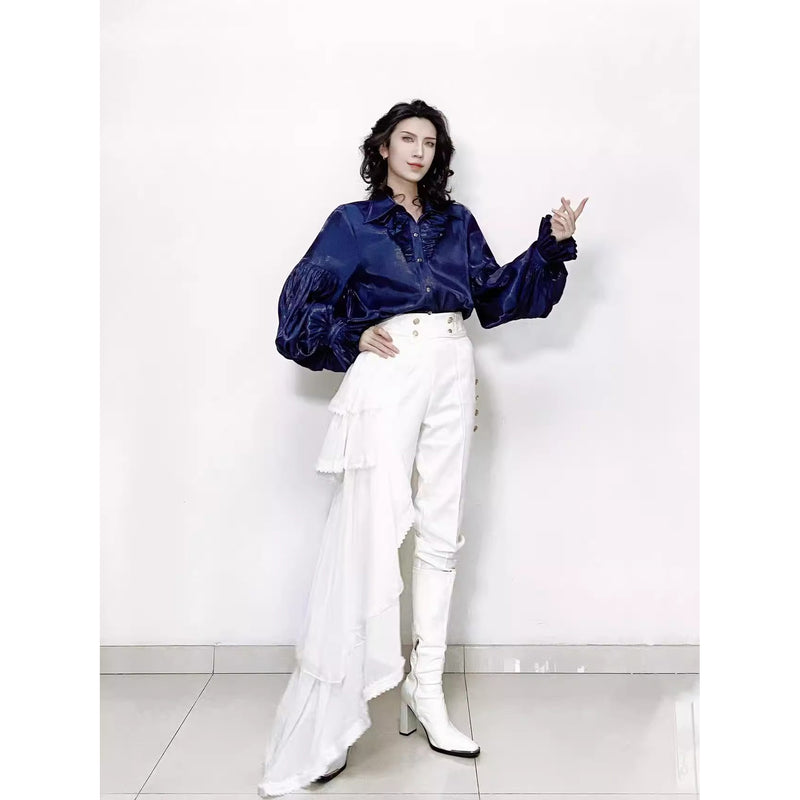 濃紺の貴公子のヴィクトリアンブラウス[2026年3月上旬-3月下旬発送予定]