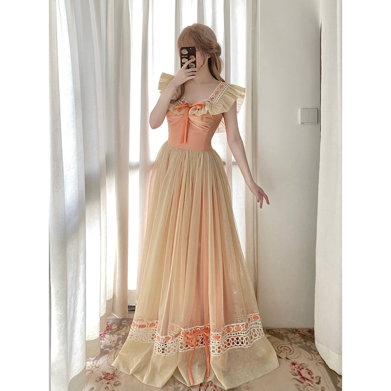 Orange Whisper Vintage Tulle Dress[2025年9月上旬-9月下旬発送予定]