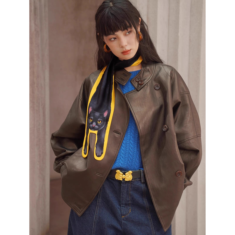 黄金のリスの留め具レザーベルト