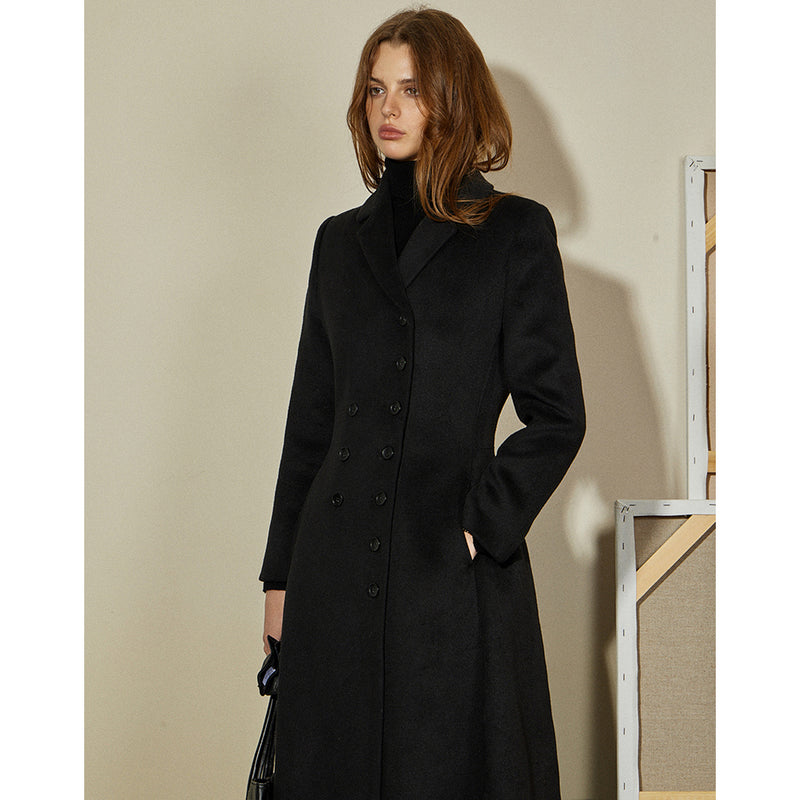 "Waltz" Vintage Inspired Wool Black Coat