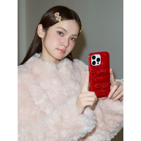 Girly Ribbon iPhone Case - Red