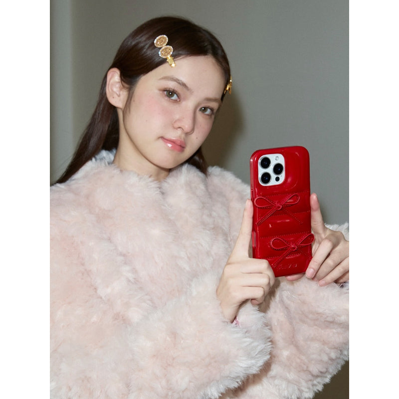 Girly Ribbon iPhone Case - Red