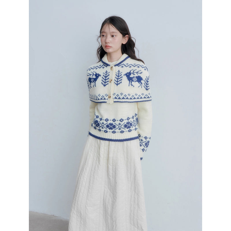 Nordic Knit Cape and Sweater