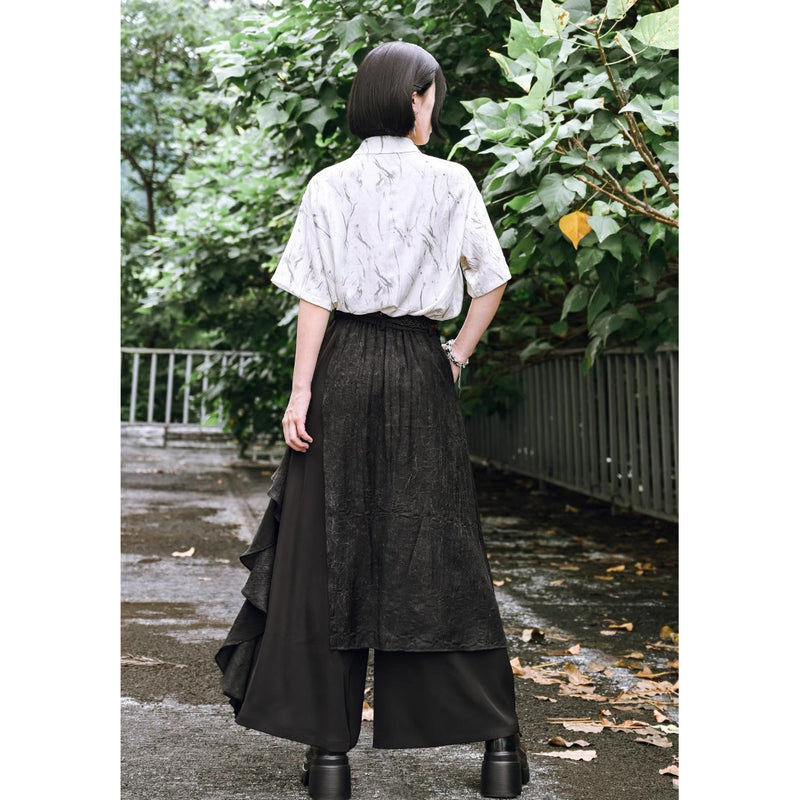 暗黒の夜空のワイドパンツ