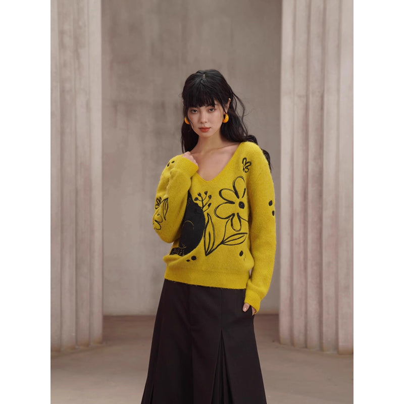 焦茶色のプリーツパンツスカート