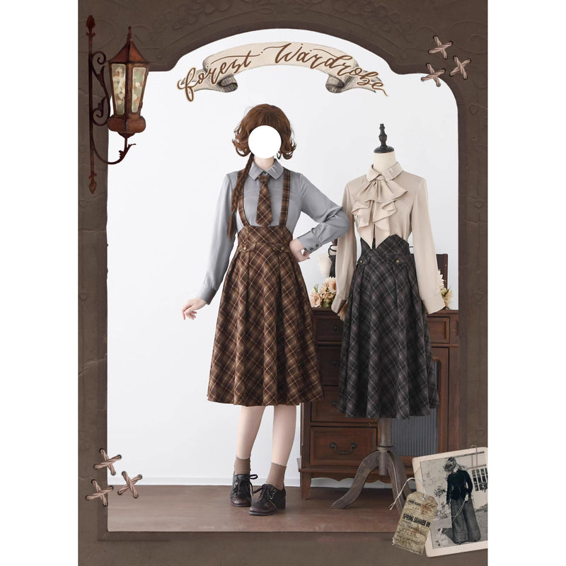 英国のお嬢様のクラシカルブラウス - Silver Gray[2025年12月中旬発送予定]