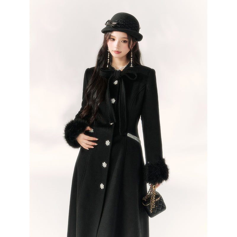 Elegant Embroidered Classical Cape Coat