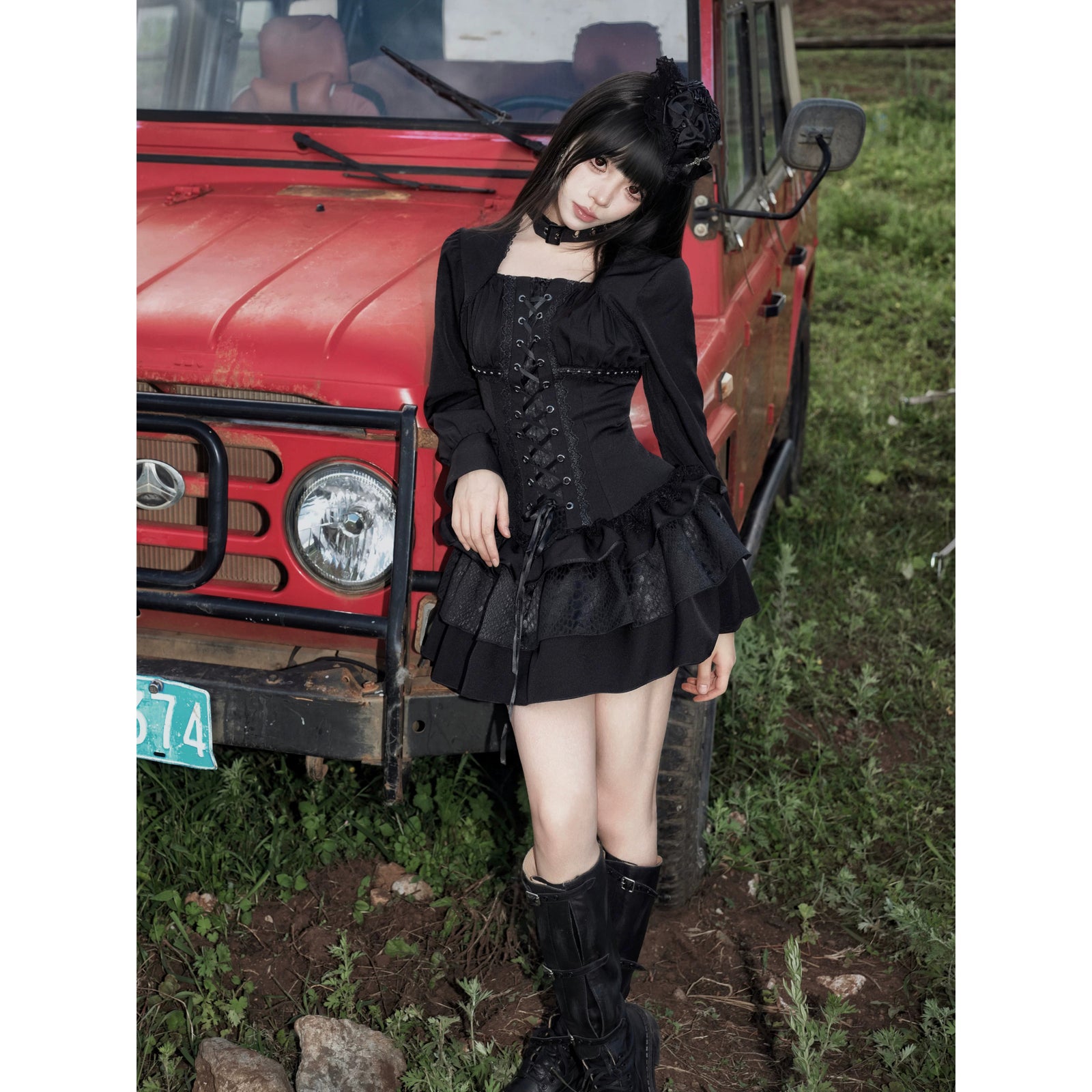黒蝶のお嬢様のゴシックドールワンピース – ManusMachina
