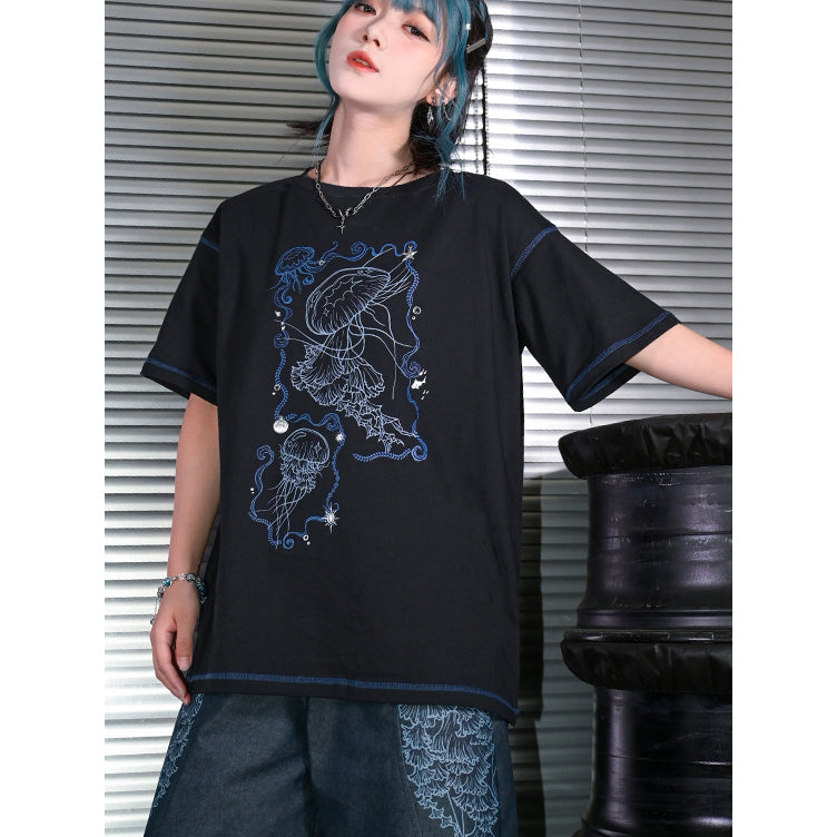 暗夜の海月Tシャツ