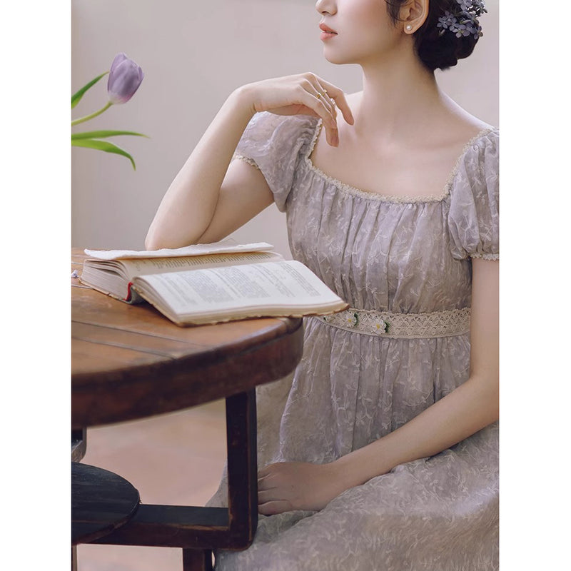 白菫の王妃のレトロワンピース