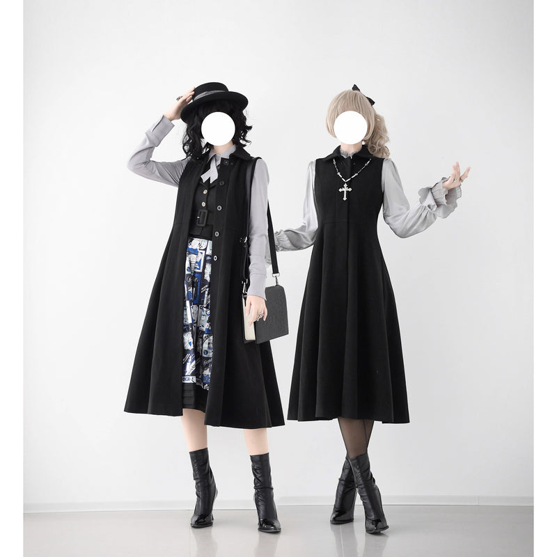 Wizarding World British Cape Long Coat - Black[2025年12月中旬-2026年1月中旬発送予定]