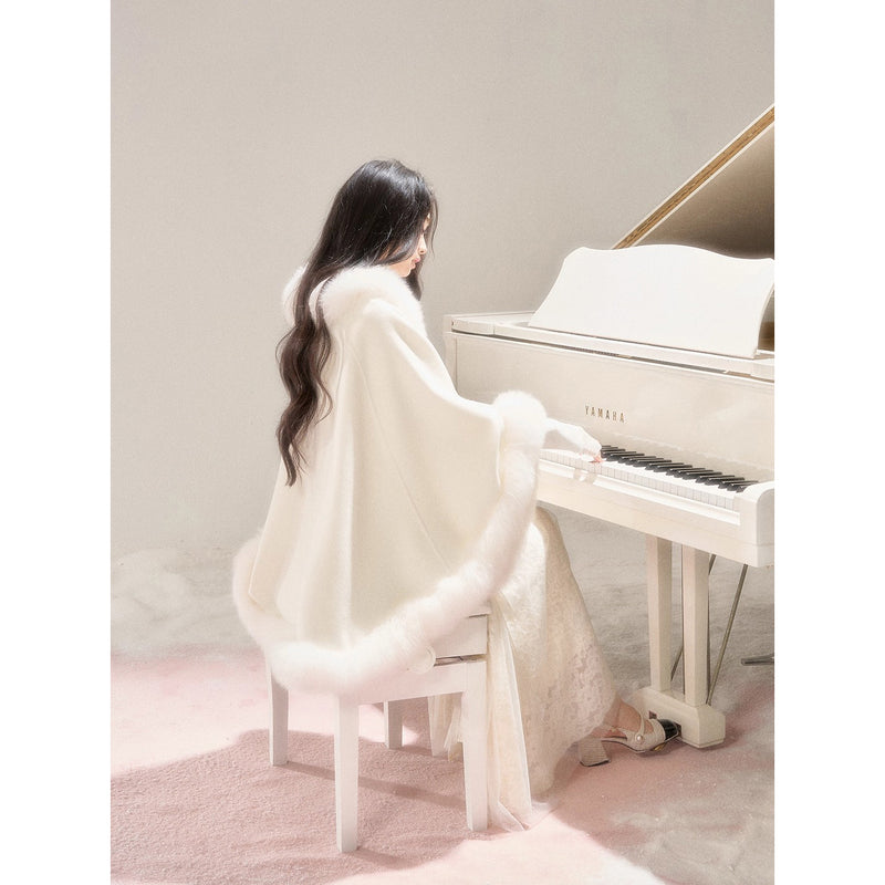 Romantic Fur Cape Coat