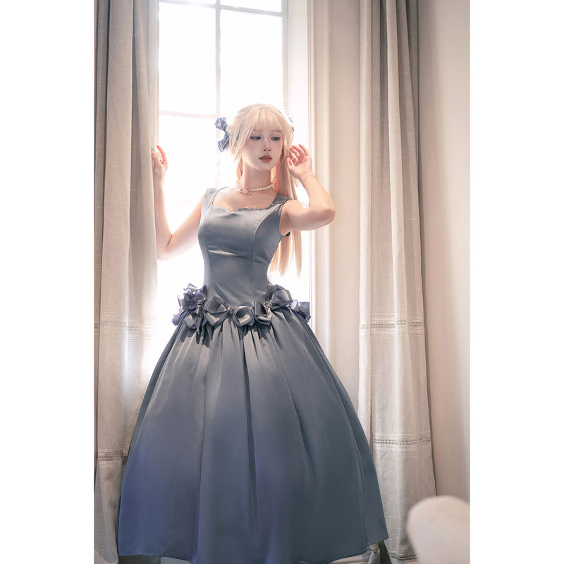 伯爵令嬢のジャンパースカートとケープ - Powder Blue[2025年8月上旬-8月下旬発送予定]