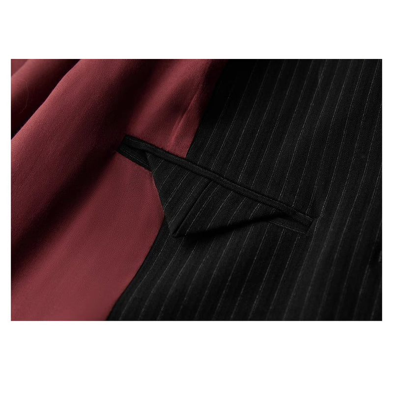 Pinstripe Long Tailored Coat