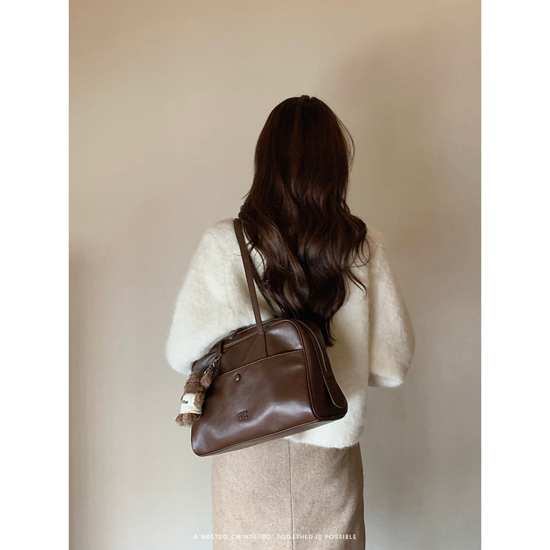 Brown Retro Pillow Bag