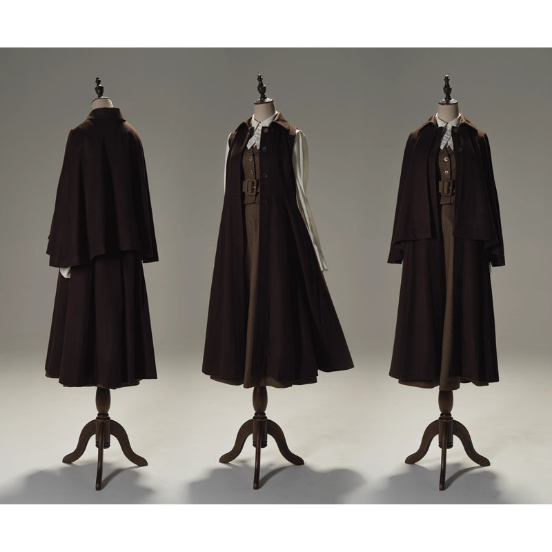 Wizarding World British Cape Long Coat - Brown[2025年12月中旬-2026年1月中旬発送予定]