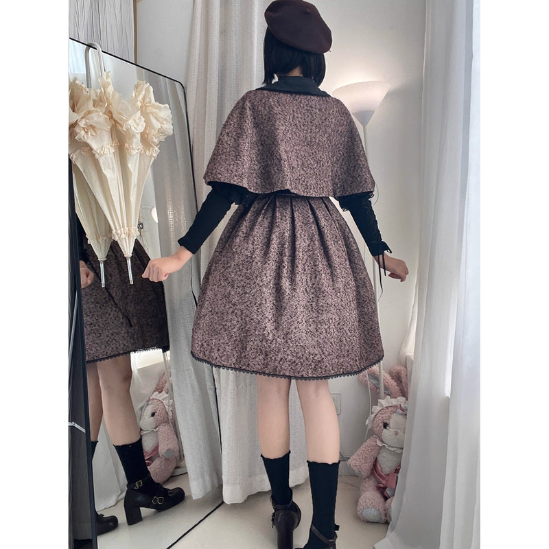 伯爵令嬢のジャンパースカートとケープ - Brown[2026年2月上旬-3月下旬発送予定]