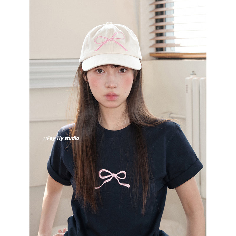 Ribbon Embroidered Cap