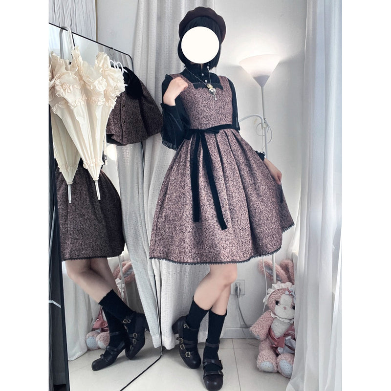 伯爵令嬢のジャンパースカートとケープ - Brown[2026年2月上旬-3月下旬発送予定]