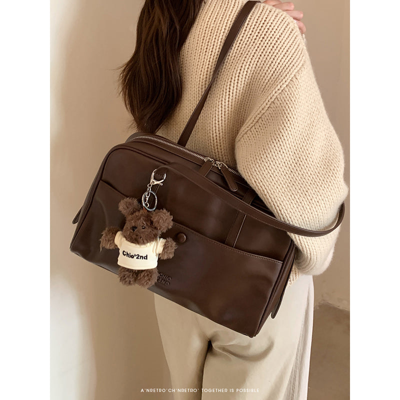 Brown Retro Pillow Bag