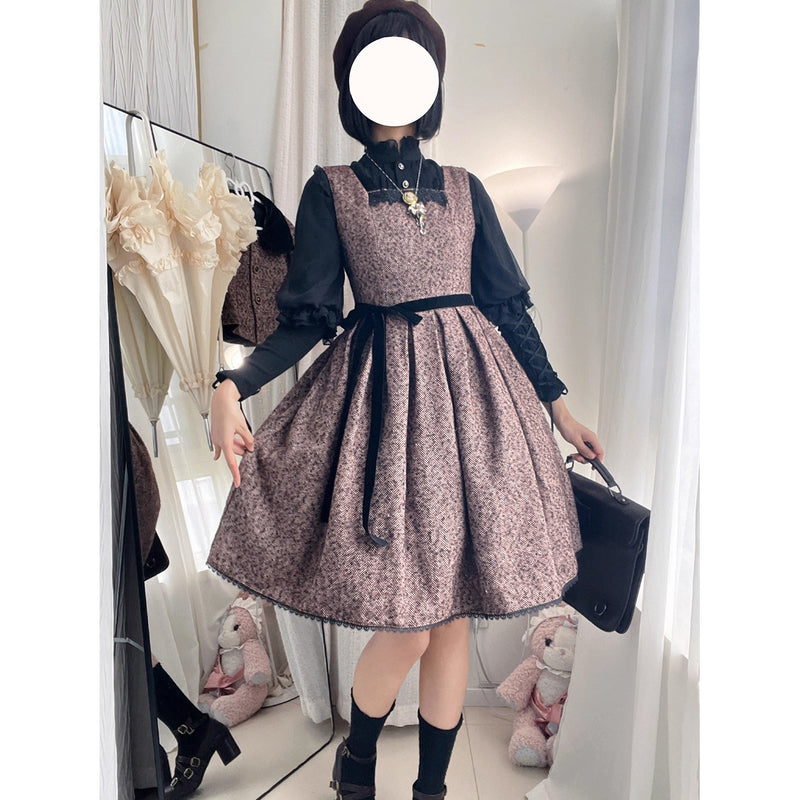 伯爵令嬢のジャンパースカートとケープ - Brown[2026年2月上旬-3月下旬発送予定]